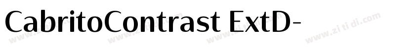 CabritoContrast ExtD字体转换